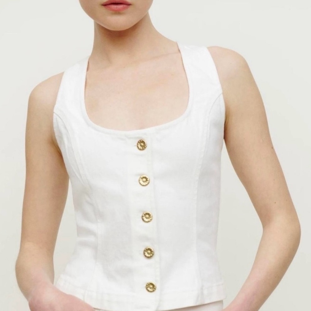 Reformation Tai denim top